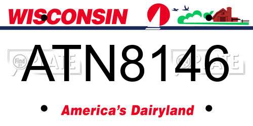 ATN8146 Wisconsin License Plate