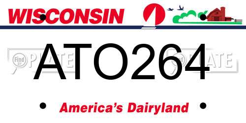 ATO264 Wisconsin License Plate