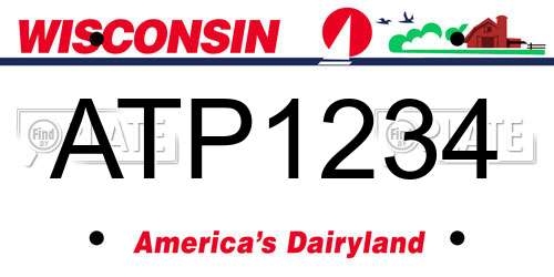 ATP1234 Wisconsin License Plate
