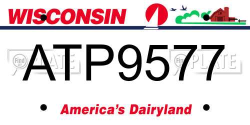 ATP9577 Wisconsin License Plate