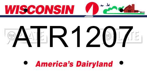 ATR1207 Wisconsin License Plate