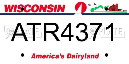 ATR4371 Wisconsin License Plate
