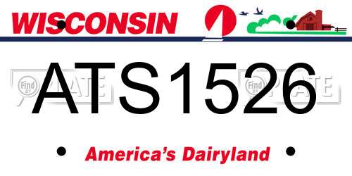 ATS1526 Wisconsin License Plate