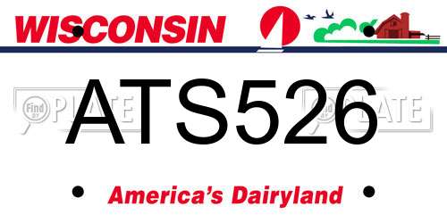 ATS526 Wisconsin License Plate