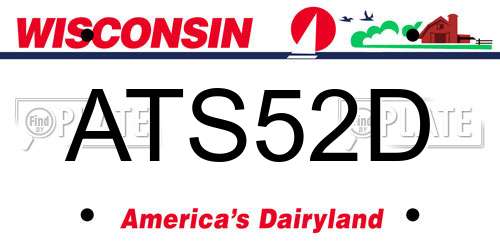 ATS52D Wisconsin License Plate