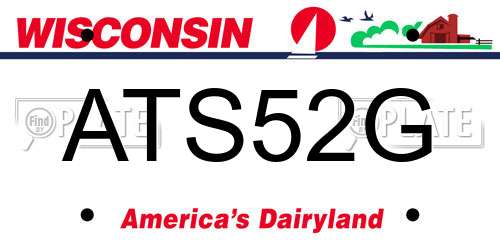 ATS52G Wisconsin License Plate