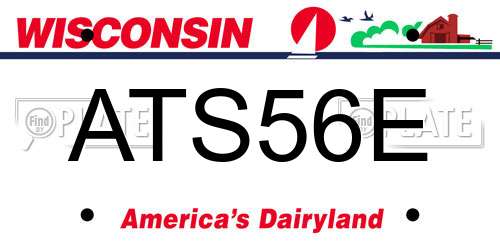 ATS56E Wisconsin License Plate