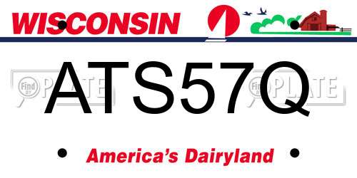 ATS57Q Wisconsin License Plate