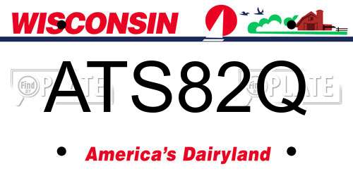ATS82Q Wisconsin License Plate