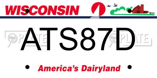 ATS87D Wisconsin License Plate