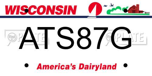ATS87G Wisconsin License Plate