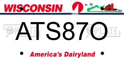 ATS87O Wisconsin License Plate