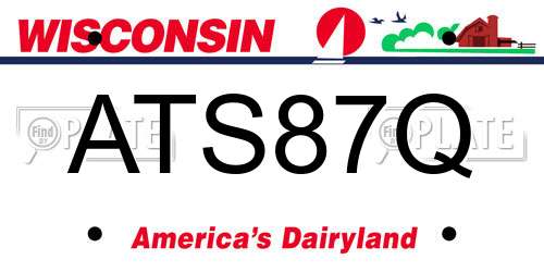 ATS87Q Wisconsin License Plate