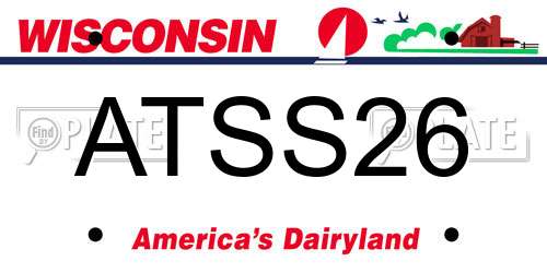 ATSS26 Wisconsin License Plate
