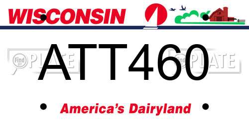 ATT460 Wisconsin License Plate