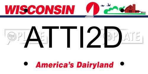 ATTI2D Wisconsin License Plate