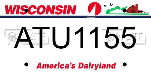 ATU1155 Wisconsin License Plate