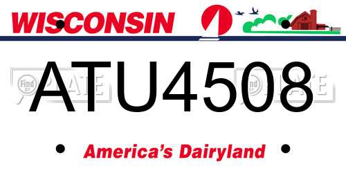 ATU4508 Wisconsin License Plate
