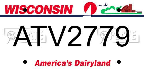ATV2779 Wisconsin License Plate