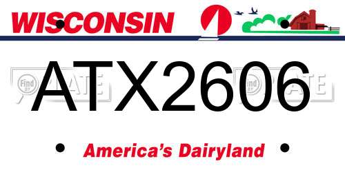 ATX2606 Wisconsin License Plate