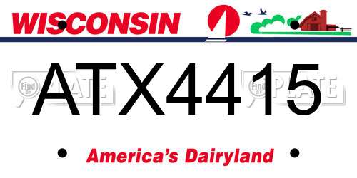 ATX4415 Wisconsin License Plate
