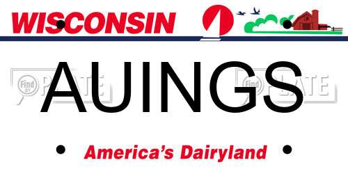 AUINGS Wisconsin License Plate