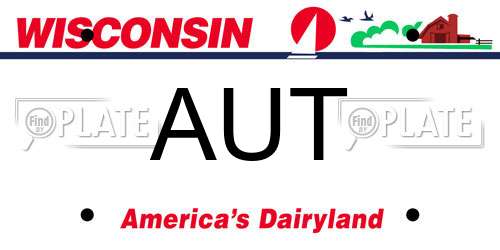AUT Wisconsin License Plate