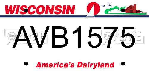 AVB1575 Wisconsin License Plate