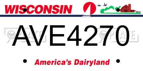 AVE4270 Wisconsin License Plate