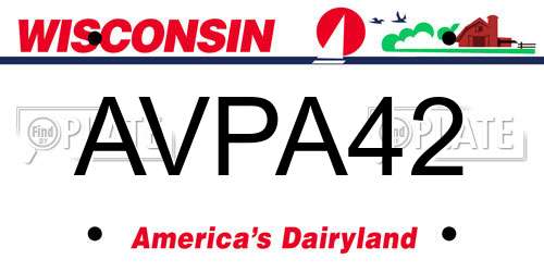 AVPA42 Wisconsin License Plate