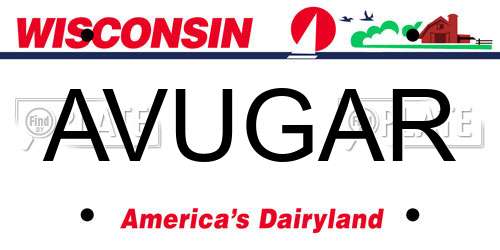 AVUGAR Wisconsin License Plate