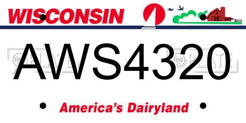 AWS4320 Wisconsin License Plate