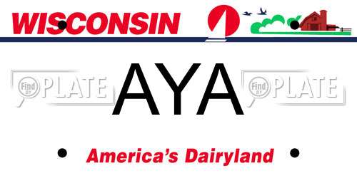 AYA Wisconsin License Plate