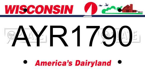 AYR1790 Wisconsin License Plate