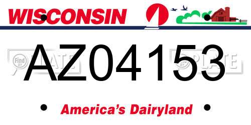 AZ04153 Wisconsin License Plate