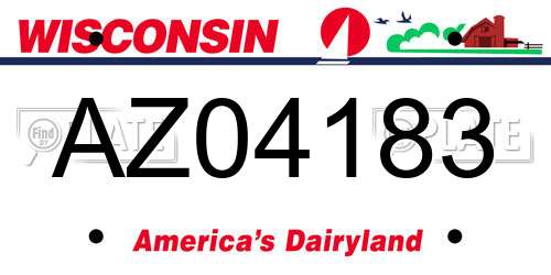 AZ04183 Wisconsin License Plate