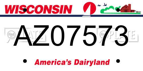 AZ07573 Wisconsin License Plate