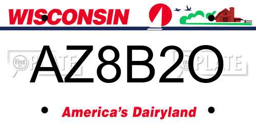 AZ8B2O Wisconsin License Plate