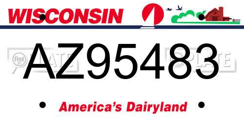 AZ95483 Wisconsin License Plate