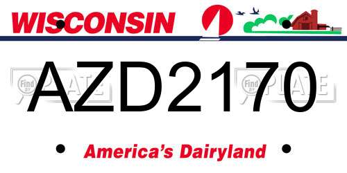 AZD2170 Wisconsin License Plate