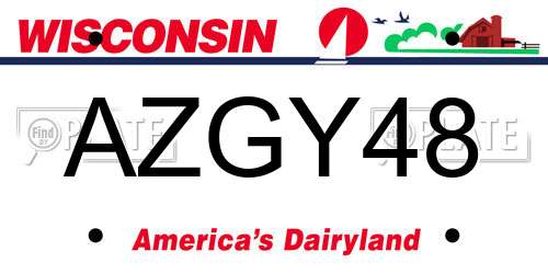 AZGY48 Wisconsin License Plate