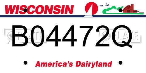 B04472Q Wisconsin License Plate