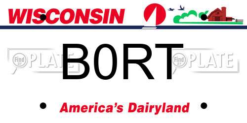 B0RT Wisconsin License Plate