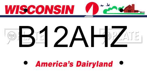 B12AHZ Wisconsin License Plate