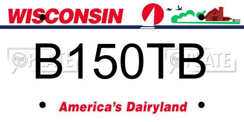 B150TB Wisconsin License Plate