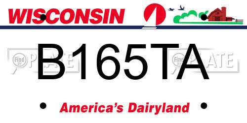 B165TA Wisconsin License Plate