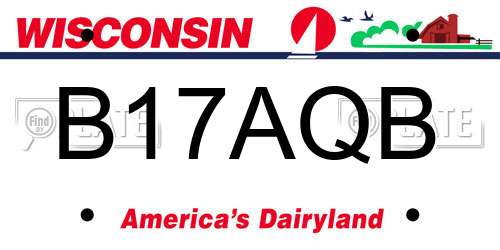 B17AQB Wisconsin License Plate