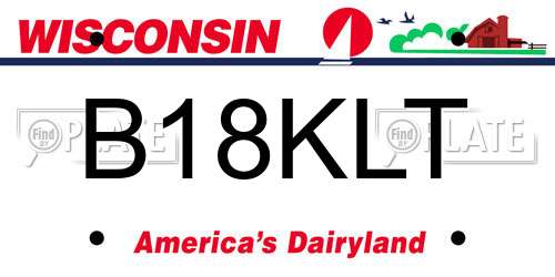 B18KLT Wisconsin License Plate