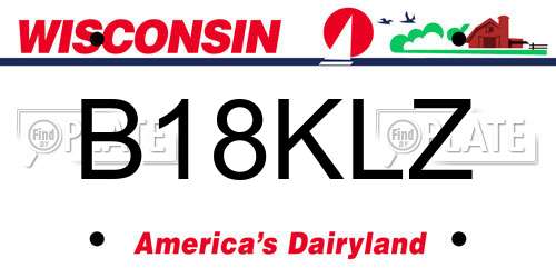 B18KLZ Wisconsin License Plate