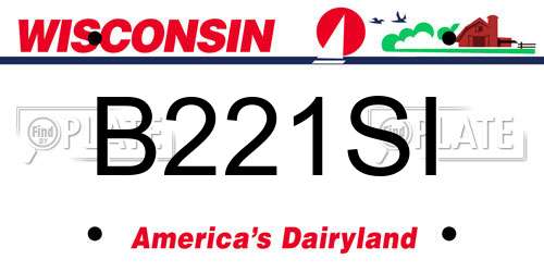 B221SI Wisconsin License Plate